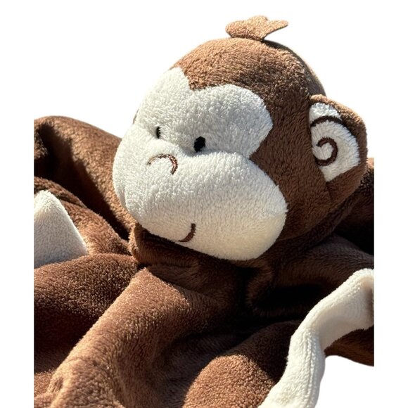 Tiddliwinks Monkey Brown Lovey Blanket Plush Stuffed Security Support Pet Toy - Picture 5 of 13